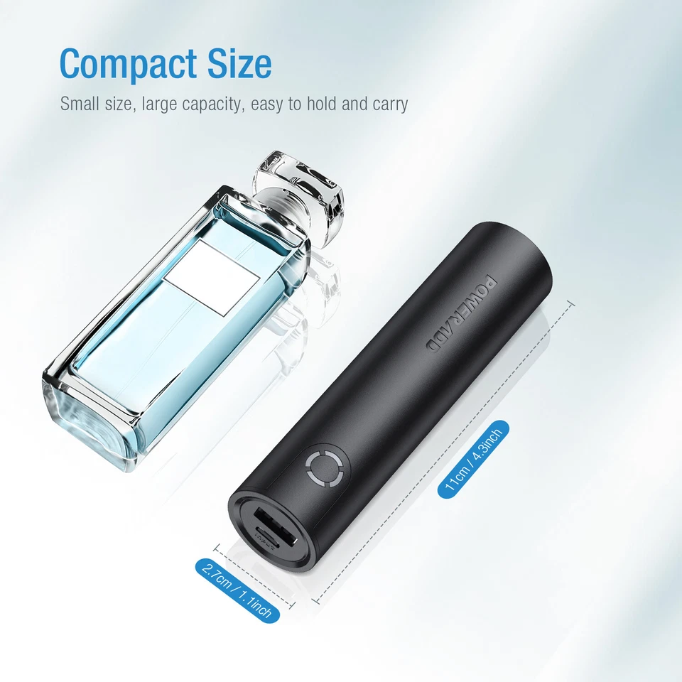 Poweradd Klein Power Bank Tragbar IPHONE Android Schnell Laden 5000mAh - Bild 3 von 4