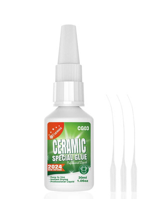 30g Ceramic Super Glue for Porcelain and Pottery Repair - Quick-Dry, 30G*1