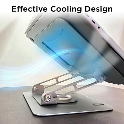 Adjustable Laptop Stand for Desk Ergonomic Riser with Cooling Ventilation