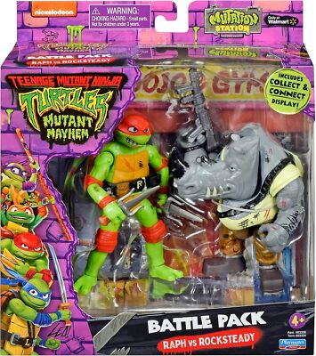 Raph vs Rocksteady Battle Pack - Mutant Mayhem TMNT / Ninja Turtles - Playmates