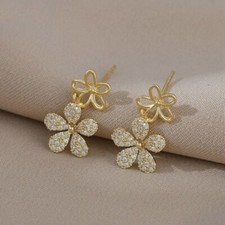 Flower Dangle Drop Earrings for Women