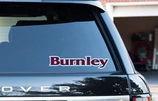 Burnley Town City window / bumper stickers/decals 2 pack 8" (200mm) car or van