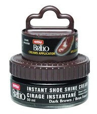 Moneysworth Best Instant Shoe Boot Shine Cream Kit - Dark Brown - 50 ml