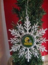 Sport Snowflake Ornament 1" Bottle Cap  Packers   Gift Idea