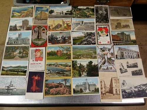 Mixed Lot of 337 US & International Postcards, Antique, Vintage, 20th Century ++ - Picture 10 of 11