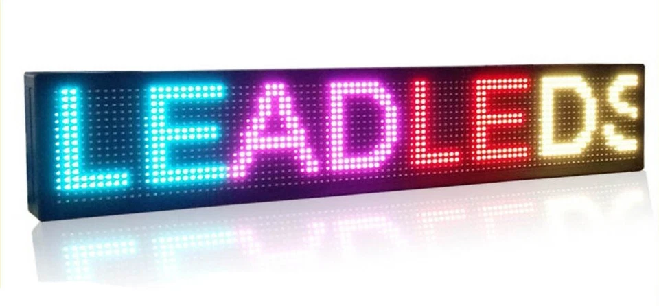 Insegna Tabella Wifi Luminosa Scorrevole Led Programmabile 100x20cm Rgb