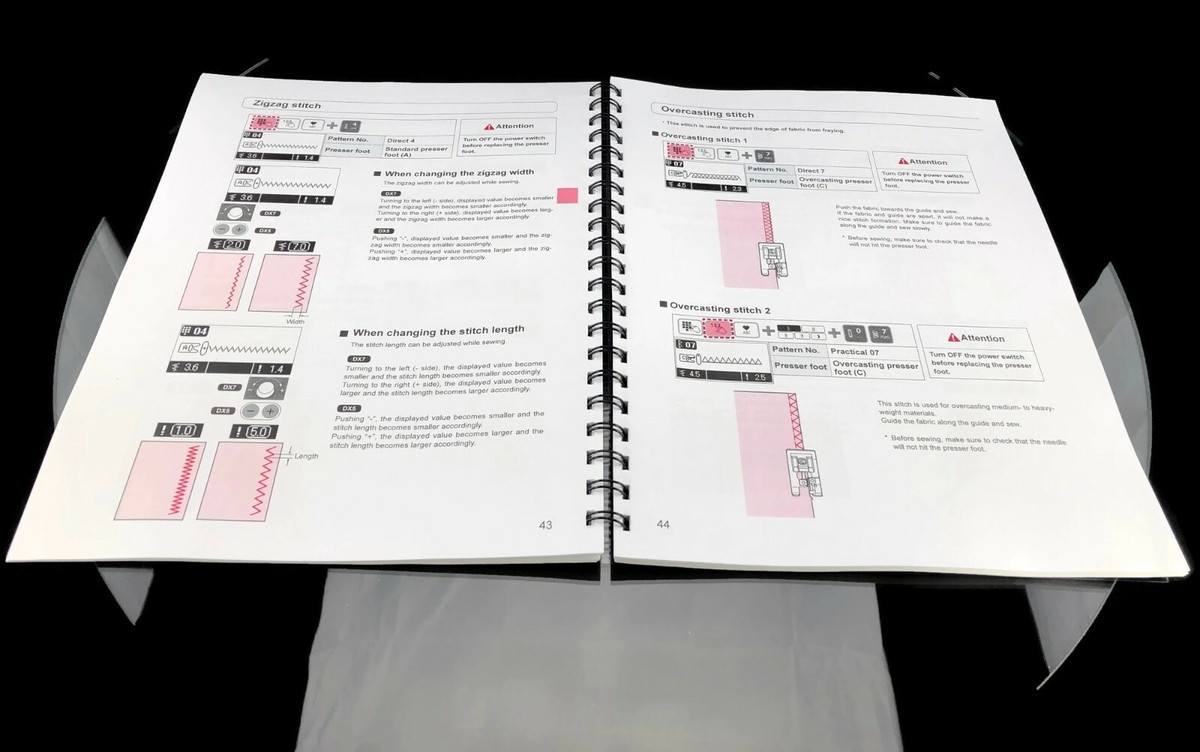Juki HZL DX7 DX5 Sewing Machine Instructions User Guide Manual