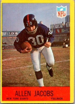 Allen Jacobs - 1967 Philadelphia Football #112 - New York Giants