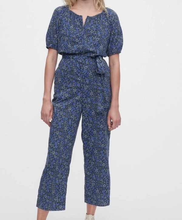 Gap floral jumpsuit sales
