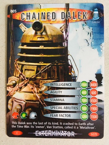 DOCTOR WHO BATTLES IN TIME TRADING CARDS Exterminator Annihilator Common & Rare - Picture 5 of 96