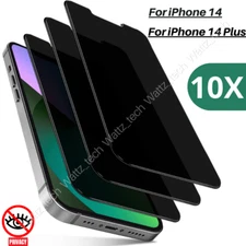 10X Privacy Anti Spy Screen Protector For iPhone 14/14 Plus Tempered Glass Lot