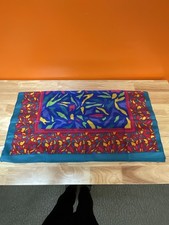 VTG Berkshire Silken Scarf Floral Neck Head. 30" X 30". Made in Italy