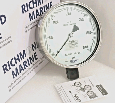 #ad #ad WIKA 232.50.160 3000 PSI 1 4 NPT LOWER MOUNT MEASURING SYSTEM PRESSURE GUAGE NEW $275.06