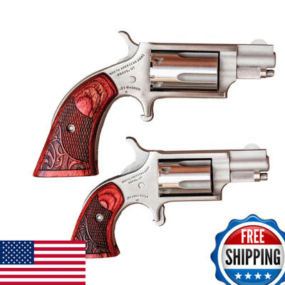 North American Arms NAA Engraved Rosewood Magnum Boot Grips (GBG-M-ENG)