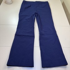 Chicos Womens Pants size 0 US-4 Blue Flat Front Straight Elastic Waist Ankle