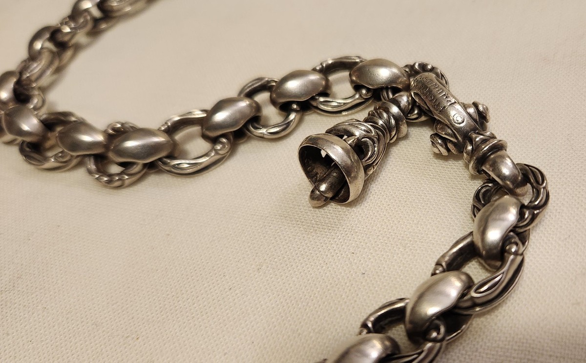 Lone Ones Sterling Leonard Kamhout Chain Link Necklace War Bird