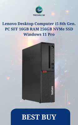 Lenovo Desktop Computer i5 8th Gen. PC SFF 16GB RAM 256GB NVMe SSD Windows 11