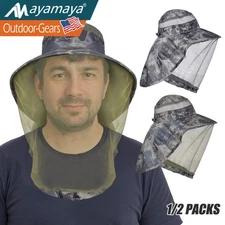 Anti-Mosquito Bug Bee Insect Head Net Hat Cap Sun Protection for Fishing Hiking