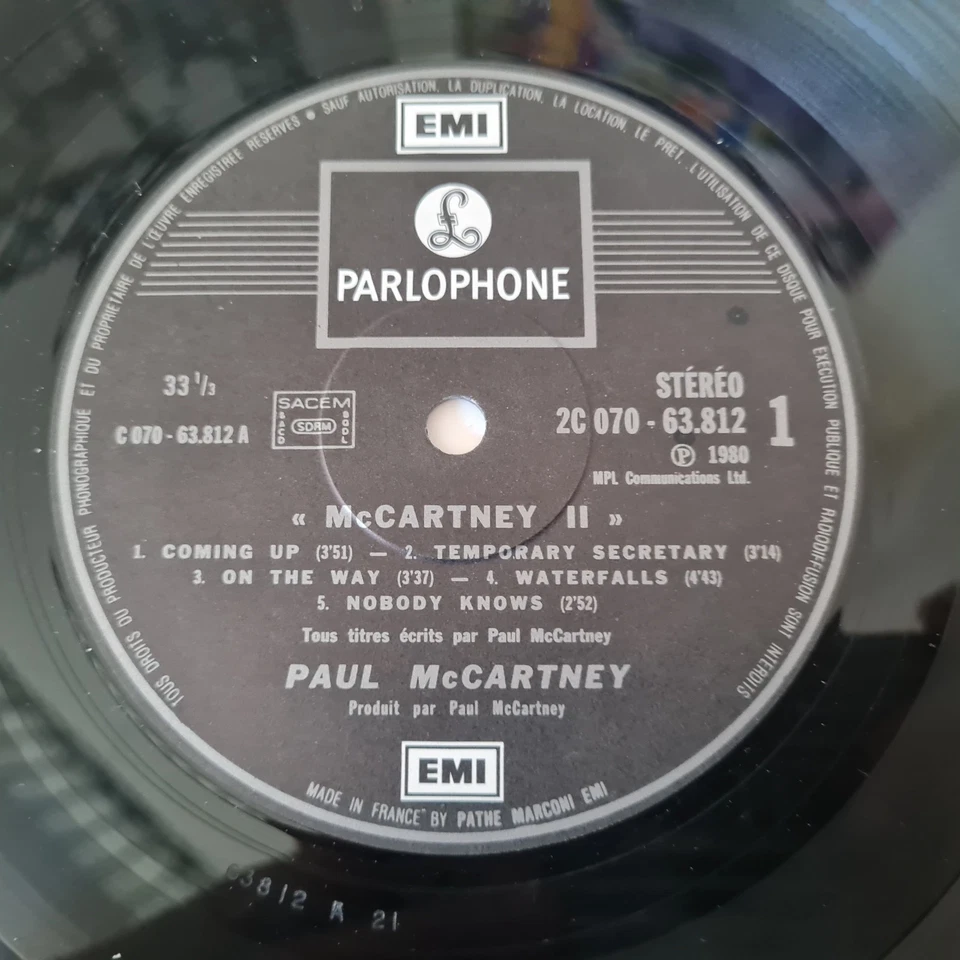LP vinyle 33t.  Paul McCartney – McCartney II (1980) - Photo 4/4