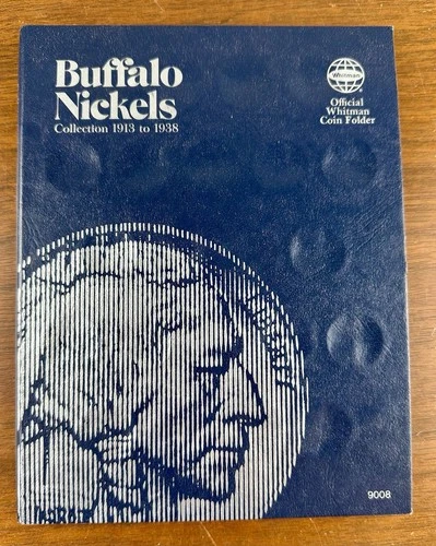Six (6) Buffalo Nickels and Coin Folder 1930, 1934, 1935, 1936 (2), and 1937