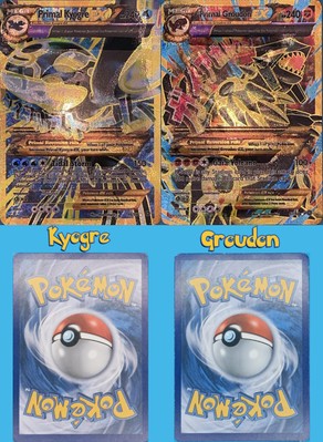 EXTREME TEXTURE SHIFT MISPRINT - Primal Groudon-EX & Primal Kyogre-EX - SET OF T