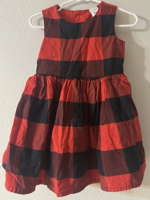 Carters Baby Girl Dress Red Black Size 18 Months