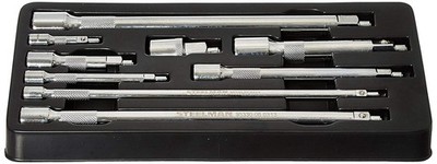 Steelman 9-Piece Magnetic Extension Set, Converts Standard Length Sockets int...
