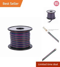Versatile 40 ft RGB LED Extension Wire - 20 AWG Copper with 4 Color Options