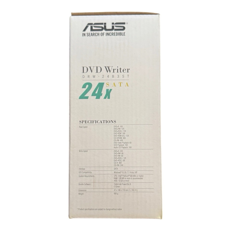 Asus DRW-24B3ST DVD-Writer 24x SATA Internal Black | eBay