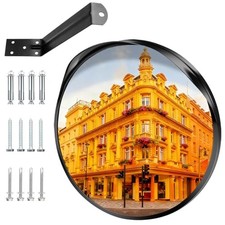 FYNPORT COVER 18’’ Convex Security Mirror – 180° Wide-Angle Blind Spot