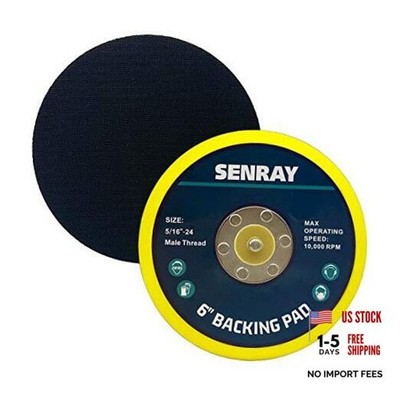 6 Inch Dual-Action Hook & Loop Molded Urethane Flexible Backing Plate for 6''