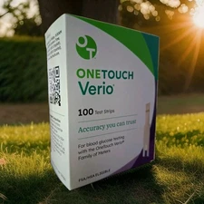 ONE TOUCH Verio Blood Glucose Test Strips (100 Count) Exp. 02/28/2027 Sealed New