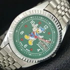 VINTAGE REFURBISHED SEIKO AUTOMATIC 6309A JAPAN MENS GREEN DIAL WATCH a443113-1