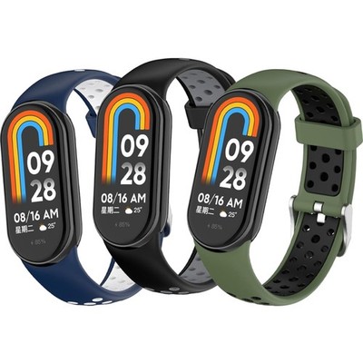 Armband Xiaomi Mi Band 8 9 10 Silikon Sportarmband Weiche Zweisfarbig