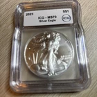 2023 American Silver Eagle $1 Graded MS70 by ICG