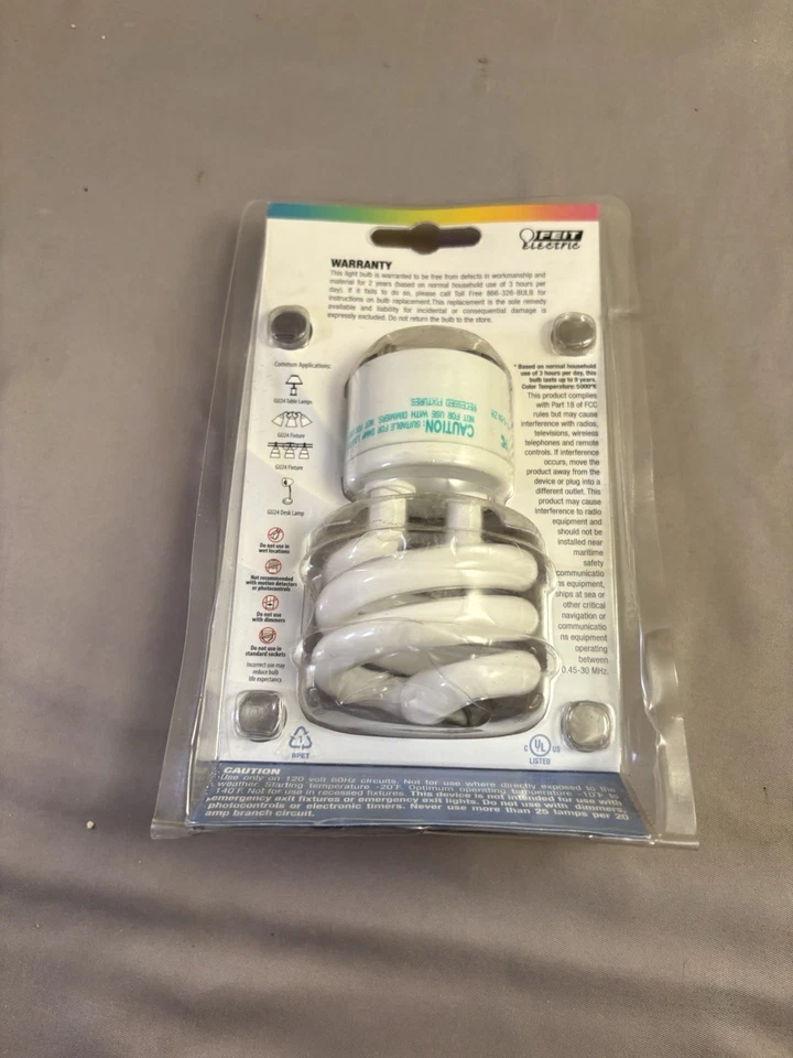Feit Electric BPESL13T/GU24 60-Watt Equivalent GU24 CFL Bulb - Image 2 of 3