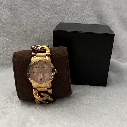 Michael Kors MK-3238 Rose Gold Quartz 38mm 50m Bracelet Watch w/ Box