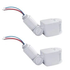 2pcs PIR Motion Sensor Switch Wall Light Switch For Detection Distance: 5m-11m