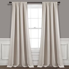 Set of 2 (108"x52") Insulated Rod Pocket Blackout Window Curtain Panels Wheat