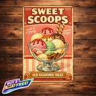 Vintage Sweets Metal Tin Sign Ice Cream Parlor Wall Decor 8x12