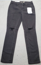 Seven7 Jeans Women 4 Black Premium Denim Slimming Tummyless High Rise Skinny Leg