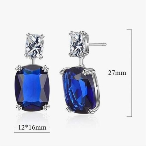 Cubic Zircon Dangle Earrings for Women 18k Gold Plated CZ Drop Earrings - Picture 7 of 16