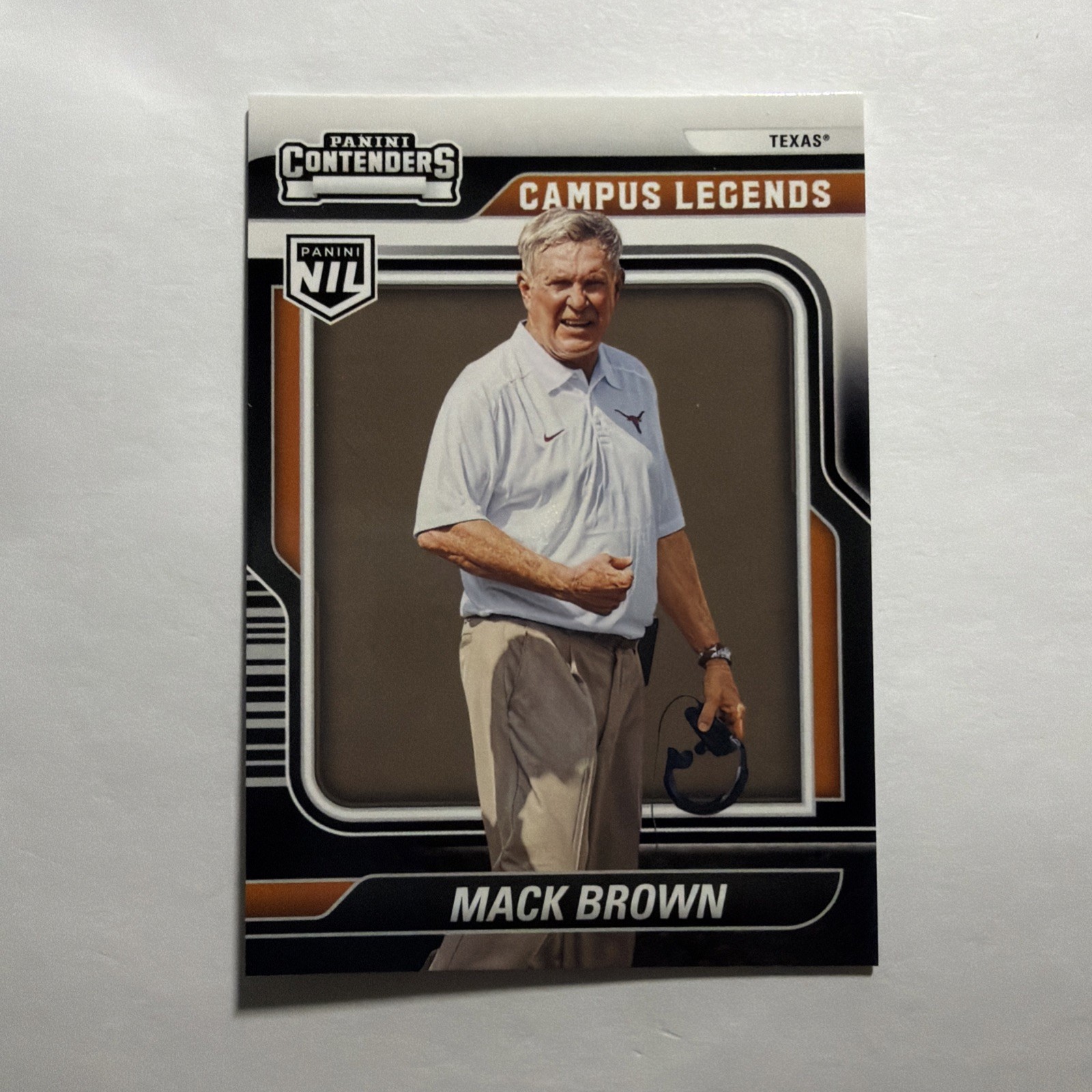 2025 Panini NIL University of Texas Mack Brown Contenders Campus Legends #4