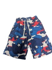 Kanu Surf Boy's Patriot Swim Trunks, Medium 10-12 NWOT Red, White,Blue