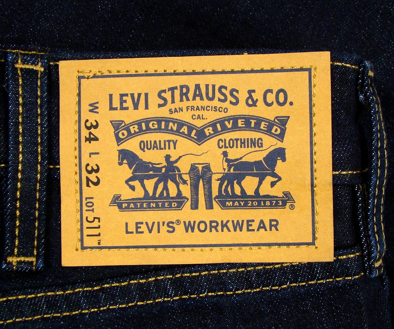 NEW Levis 511 Men's Jeans Slim Fit Size 34x32 DARK INDIGO BLUE - FREE SHIPPING thumbnail 9