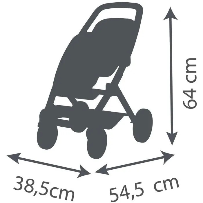 SMOBY - Maxi-Cosi - Passeggino gemellare, Beige - Per bambole - Dai 3 anni in su foto 3