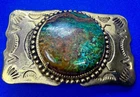 Southwestern Style Tribal Art Pattern Turquoise Stone Western Style Belt Buckle