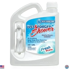 Wet & Forget Shower Cleaner - 64 oz Spray, No Scrubbing, Bleach-Free, Fresh