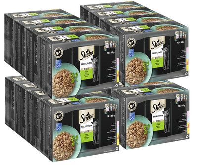 192x85g Sheba Katzenfutter Nassfutter Selection in Sauce Feine Vielfalt MSC