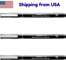 PIN Fineliner Drawing Pen Ultra Fine Line Marker 0.05mm Black Ink - 3 Pack
